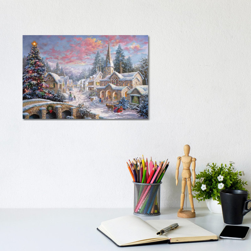 Nicky Boehme - Print on Canvas, 20.32 cm H x 30.48 cm W, Brown Framed Canvas