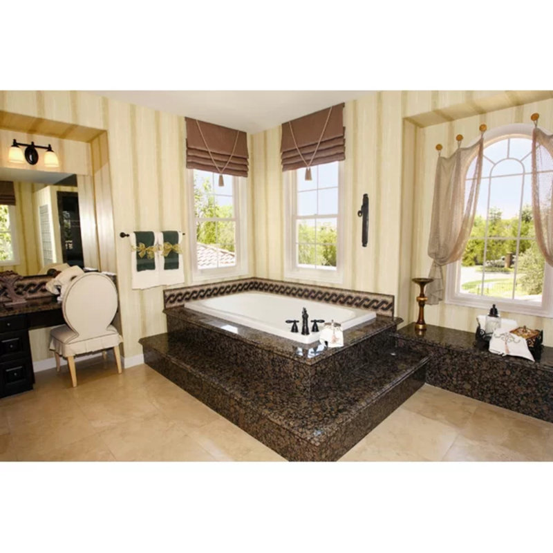 Rachael 66'' x 36'' Whirlpool Acrylic Bathtub, Biscuit, White