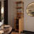 Freestanding Linen Tower Storage Cabinet With Shutter Door 3 Tier Shelves Bamboo Organizer For Humid Spaces Saves Floor Space-1715975877
