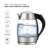 Chefman Fast-Boiling Glass Electric Kettle, 1.7-Liter