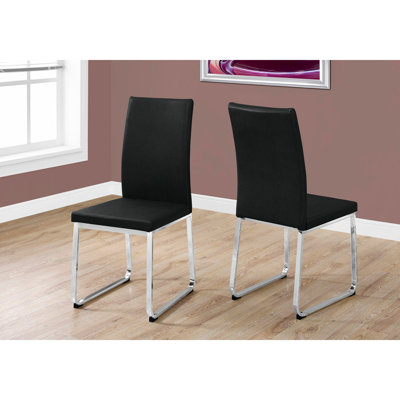Jenei Dining Chair, Side, Upholstered, Kitchen, Dining Room, Pu Leather Look, Metal