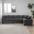 Ivanovic 4-Piece Chenille Fabric Sectional Sofa with USB Ports and Pull Out Bed-570516483