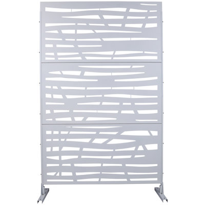 Écran d'intimité extérieur et intérieur en métal 76 po H-48 po, écran d'intimité décoratif autoportant pour terrasse de balcon, panneaux de clôture d'intimité pour jardin extérieur PS109