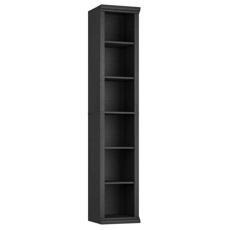 Bibliothèque étroite H 72 "x l 13,7", Noir