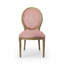 Amélie Oak Wood Velvet Oval-Back Dining Chair