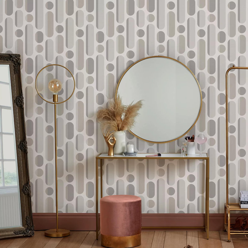Envy Morse Geometric Wallpaper, Grey