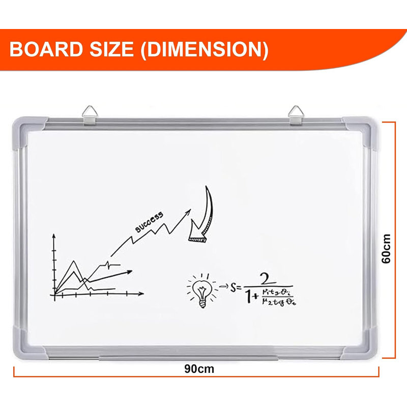 600 x 900 mm Magnetic Wall Mounted Whiteboard With Pen Tray