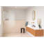 Solaris 38 in. x 78 in. Fully Frameless Radius Single Fixed Shower Panel-1807585503