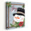 Bonhomme de neige encadré, art contemporain de fleurs de poinsettia