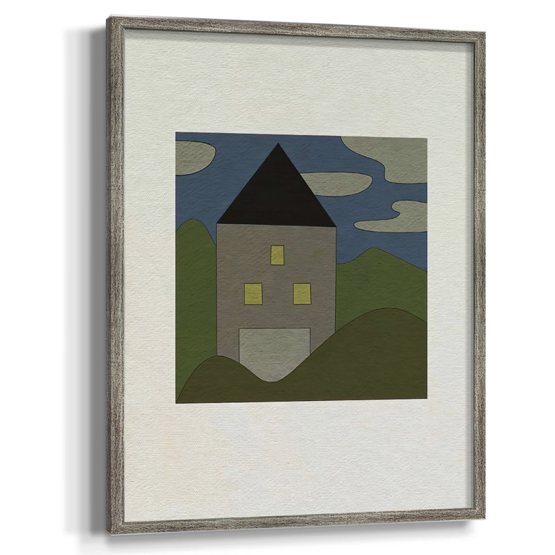 Montagne encadrée II, reproduction encadrée - bois massif, H 11 po x l 9 po