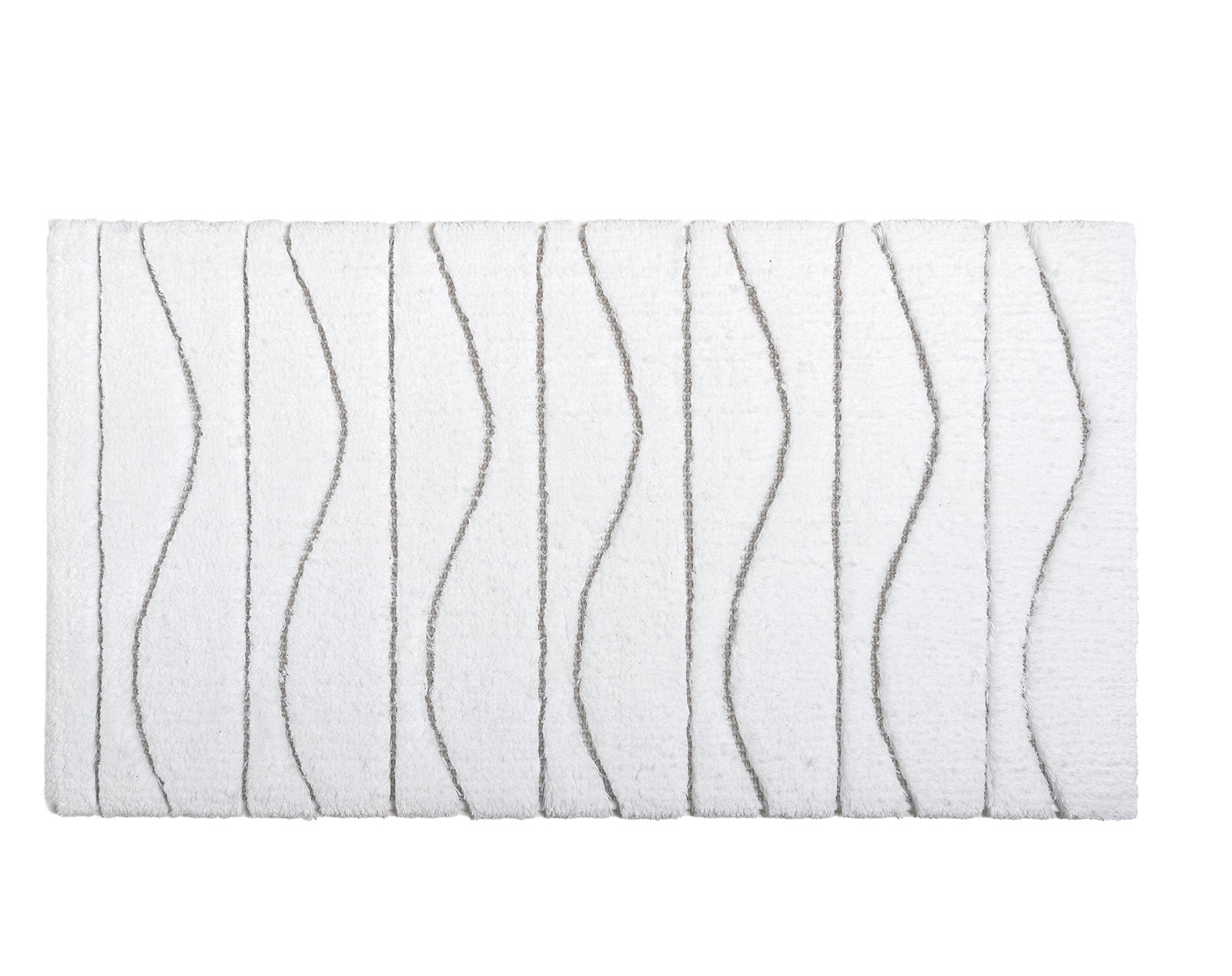 Opera Cotton Blend Non-Slip Bath Rug, 20" W x 31" L, White