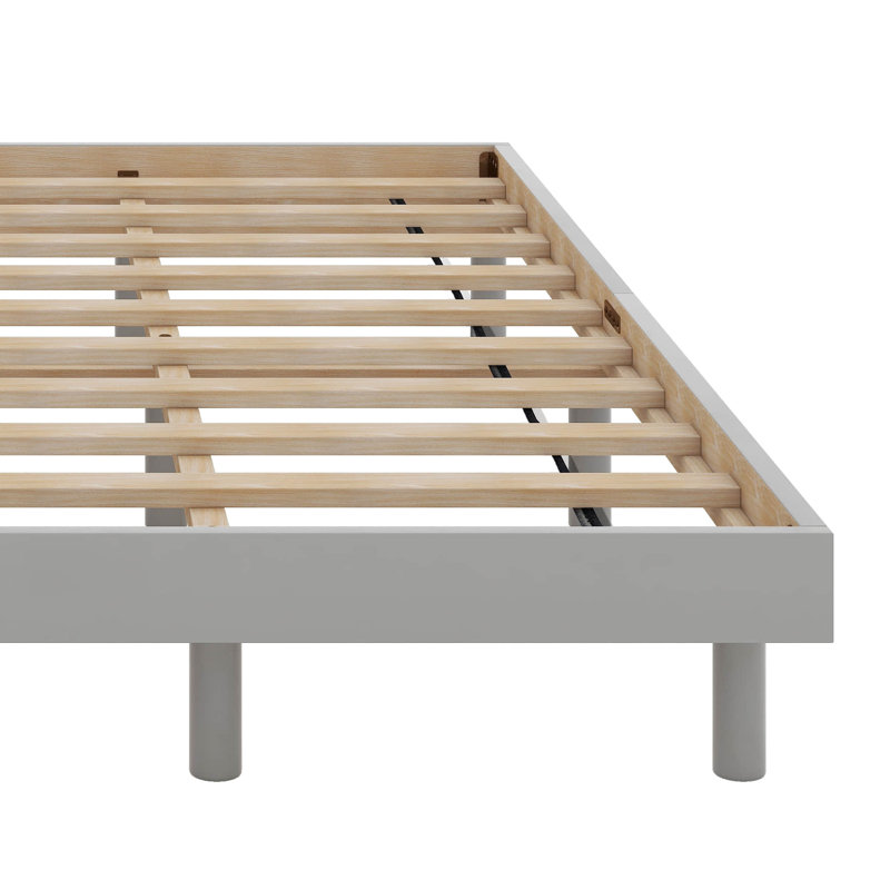 Grand lit plateforme flottant Modern Design, gris, Grand