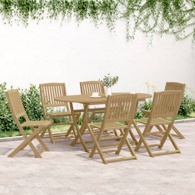 Acacia Solid Wood Patio Dining Set
