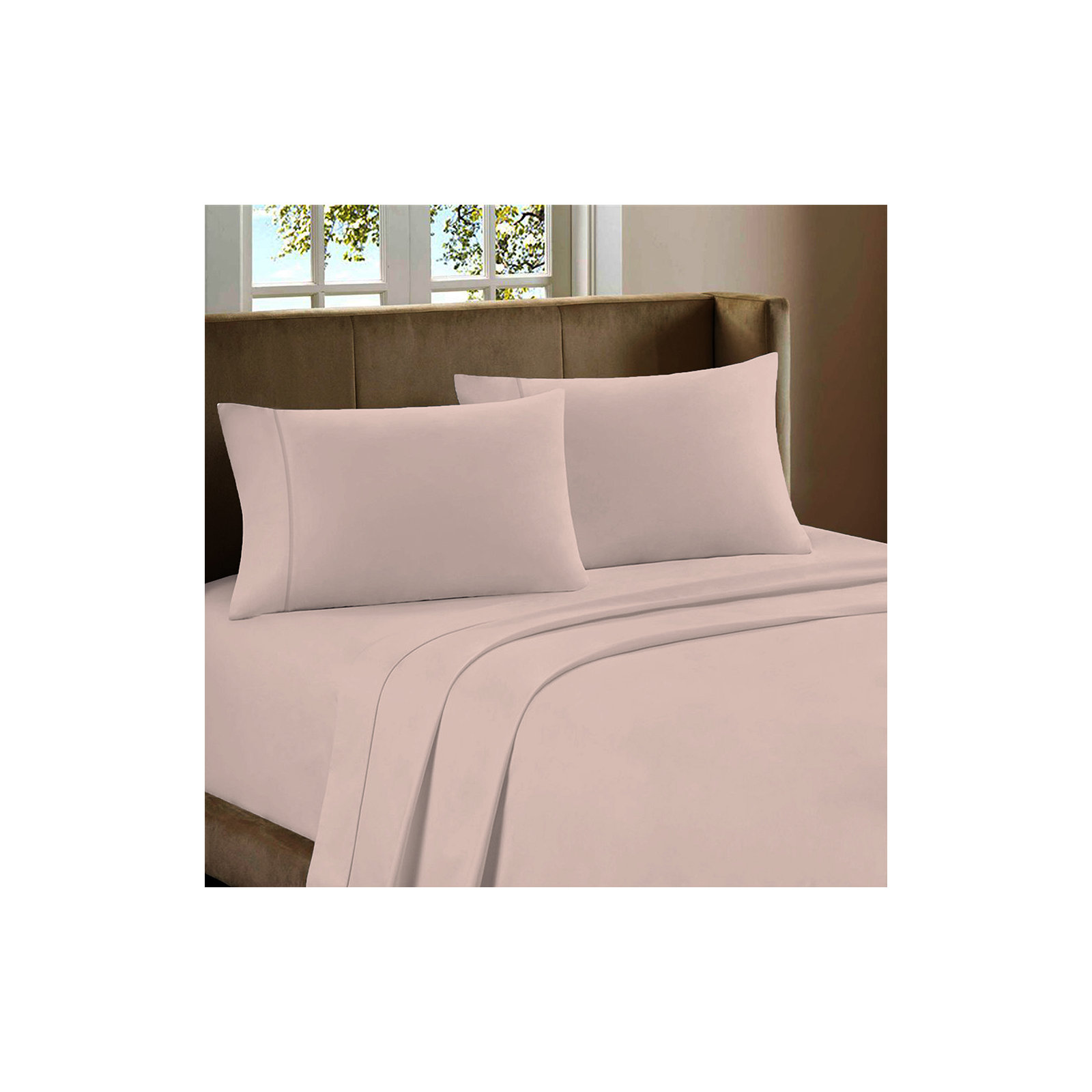 Kal 100% Cotton Sheet Set, California king, Pink