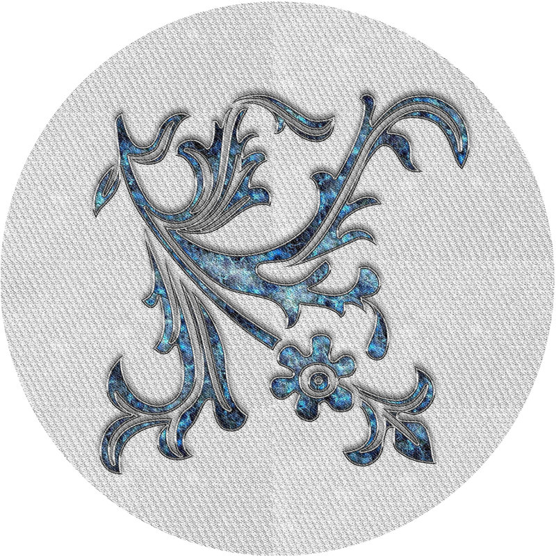 Floral Indoor Rug, Round 3'