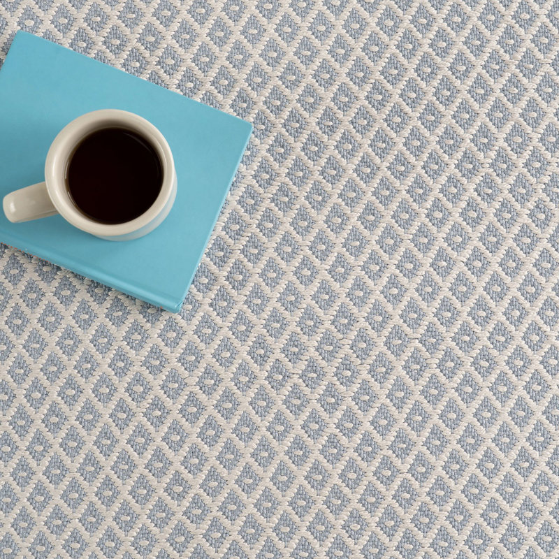 Riviera Swedish Blue Handwoven Indoor/Outdoor Rug, Rectangle 2' x 3'