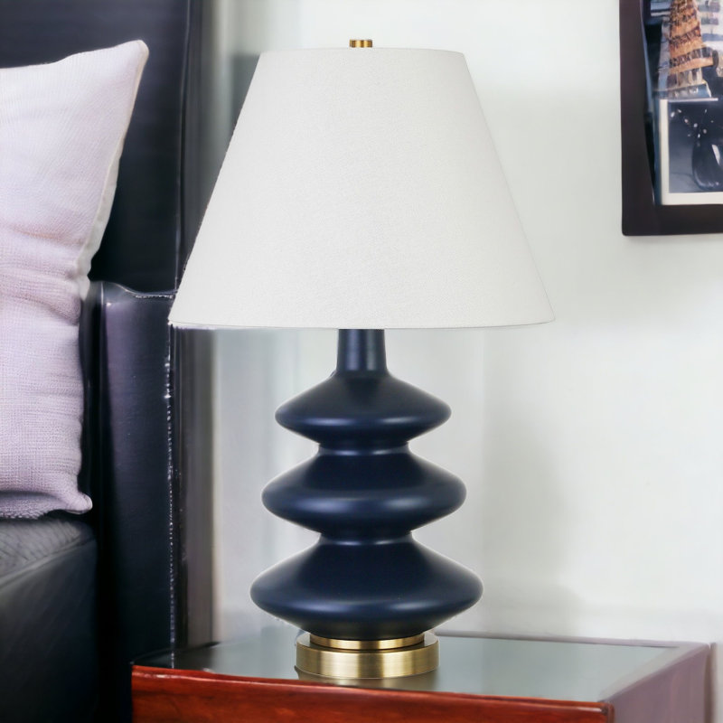 Danelea Glass Table Lamp, Blue