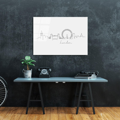 Superbe peinture murale en verre trempé 27,6 po x 39,4 po | 100% verre trempé, épaisseur: 0,16 pouce | Décoration élégante pour le salon ou le bureau, durable et facile à nettoyer, idée de cadeau parfaite