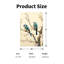 Oiseaux bleus sur des branches avec des fleurs blanches, art sur toile, 12 par 18 pouces