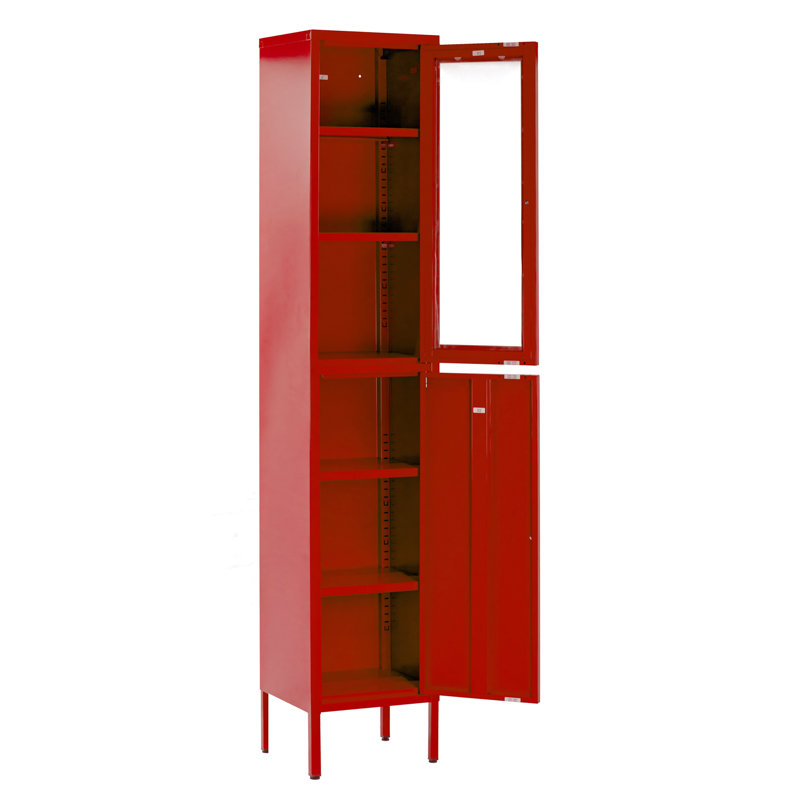 Armoire de rangement à 4 tablettes Decimus, Rouge