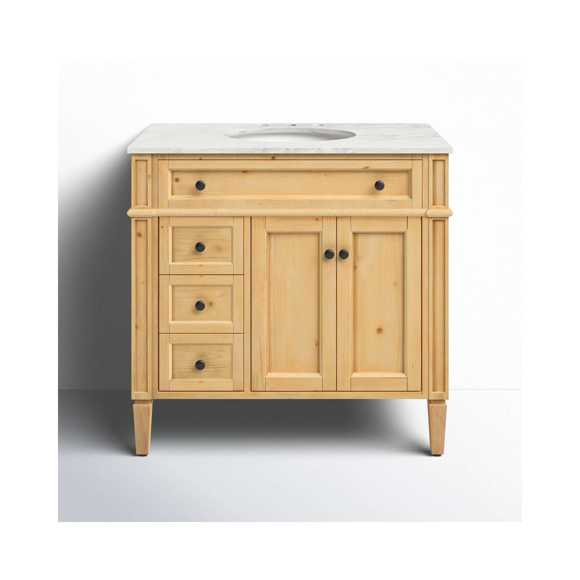 Rivers 36'' Single Bathroom Vanity, Natural Wood