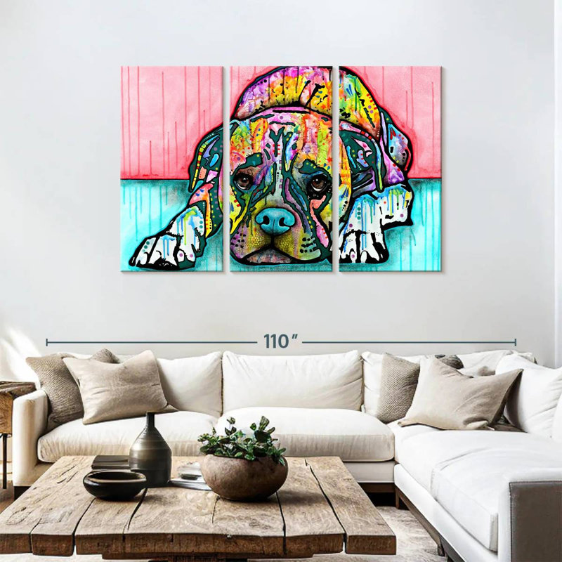 Brampt Lying Boxer, 48" H x 74" W