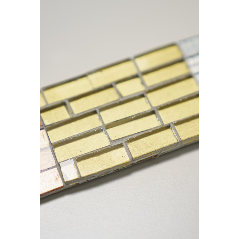 Chula Flat Wall Mirror, Gold, Copper and Aliminium