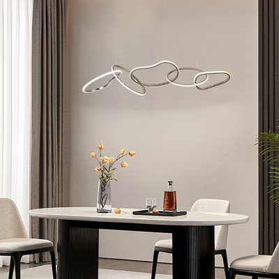 Lustre îlot de cuisine intégré à 5 lumières à DEL 5 lumières Tykiana