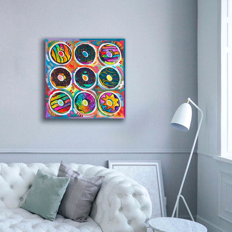 'Doughnuts' by Dean Russo, Canvas Wall Art, 37" H x 37" W x 1.5" D