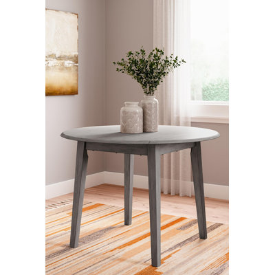 Extendable Round Solid Wood Base Dining Table