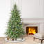 7.5' Pre-lit Miracle Shape Alberta Spruce Artificial Christmas Tree