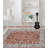 Floral Traditional Terracotta& Light Blue Wool Hand Tufted Area Rug-766871872