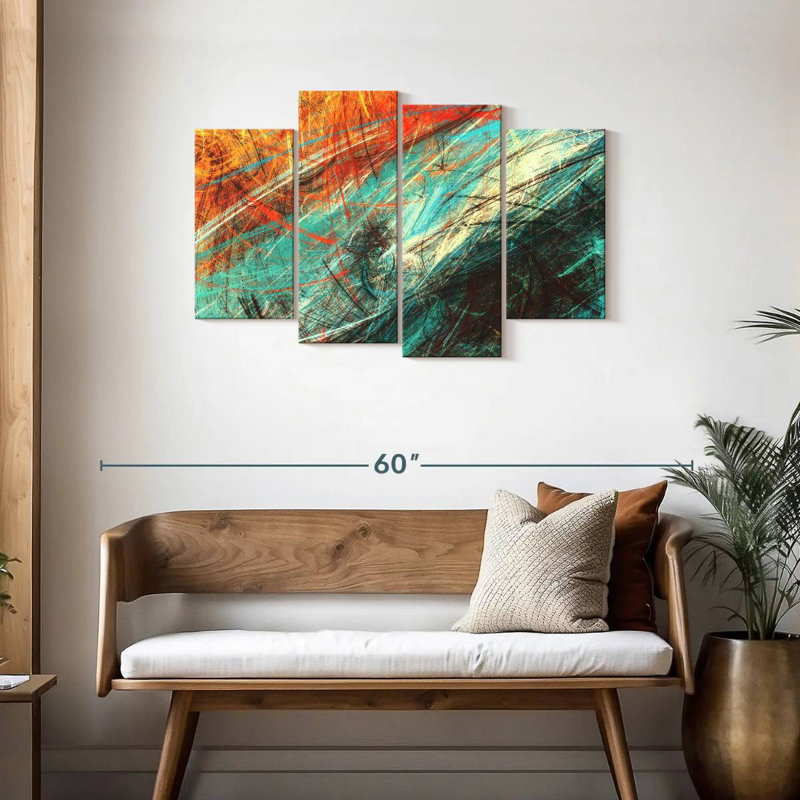 Avery Elemental Clash Abstract, 27" H x 43" W