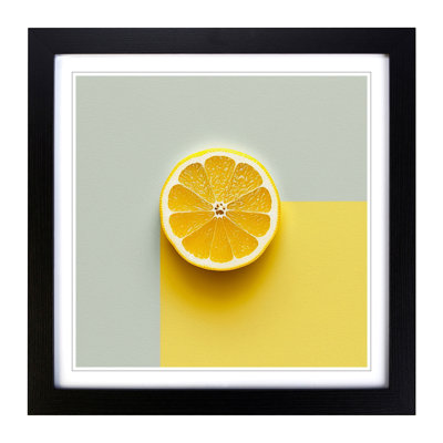 Lemon Fruit Minimalism - Framed Print
