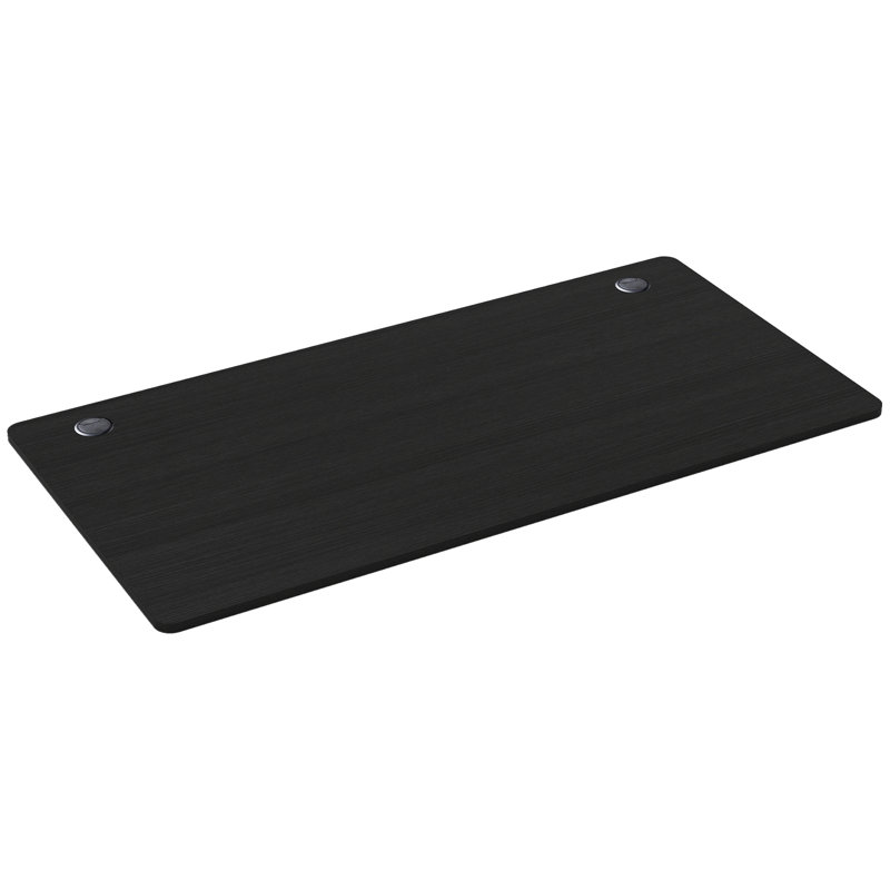 Palmira 1'' H Desk Table Top, 1" H x 55" W x 28" D, Black