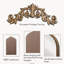 Miroir sur pied arqué orné vintage de 43 x 24 pouces, bronze antique