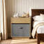 Ensemble de 2 tables de chevet avec tiroir et bac de rangement en tissu amovible, table de chevet moderne pour chambre à coucher, naturel-1486126564