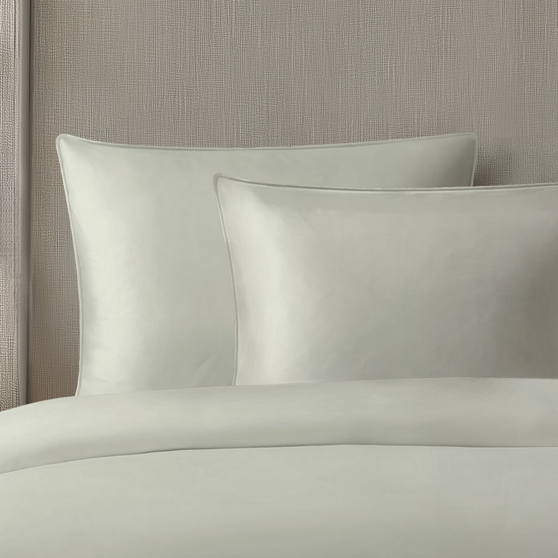 Silken Sateen TENCEL Duvet Cover Set , Gray, Queen