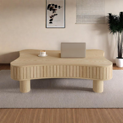 Lift-Top Coffee Table with Hydraulic Lift, Hidden Storage, Curved Corners, Tool-Free Assembly