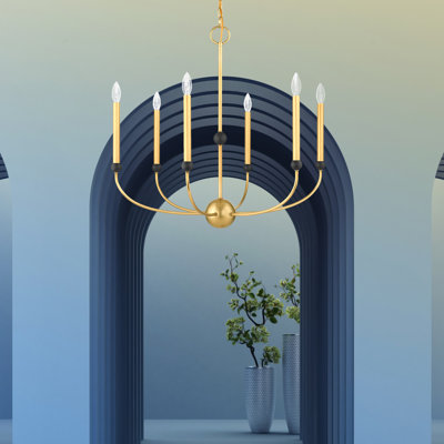 6 - Light Dimmable Chandelier