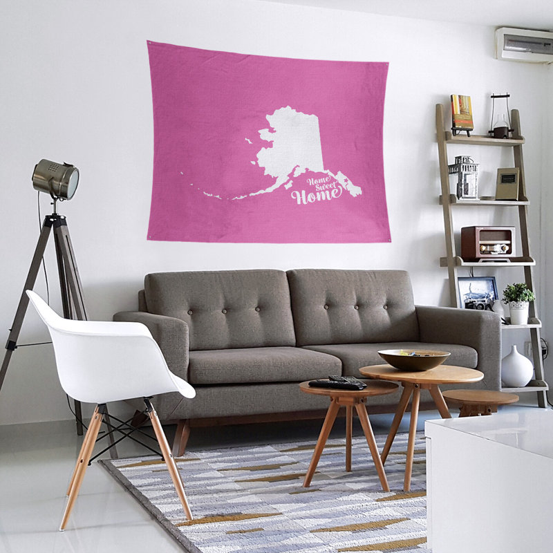Tapisserie murale juneau doux pour la maison, H 88 po x l 104 po, Rose