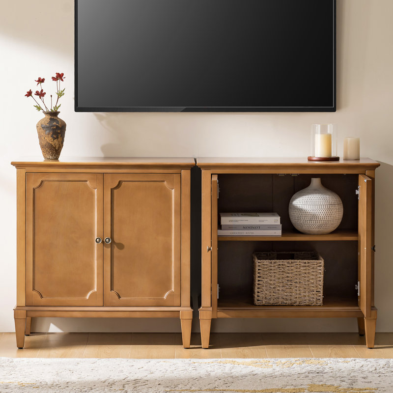 Acushnet 32" Tall 2-Door Accent Cabinet, Teak