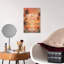 Champagne, coucher de soleil, trempette, rétro, abstrait, palmier, plage, océan, art mural-1348949910