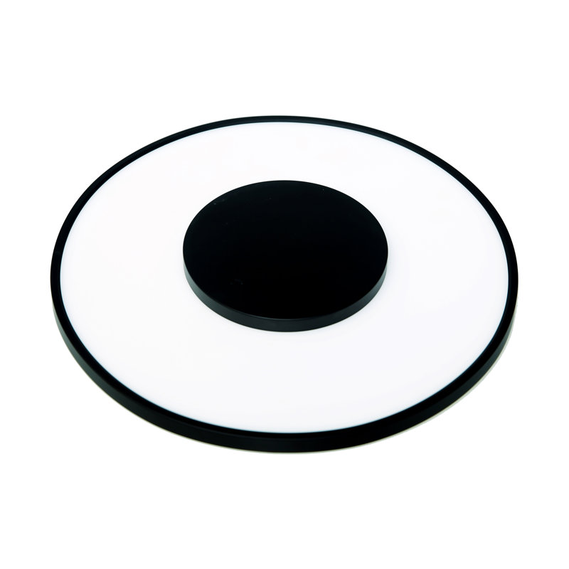 Plafonnier encastré cylindrique 13 po à 1 lumière Silvie, Noir