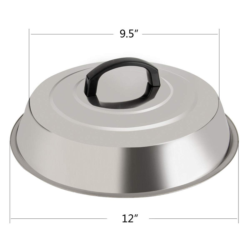 Ensemble d'accessoires de plaque chauffante en acier inoxydable 9 pièces avec dôme en fonte