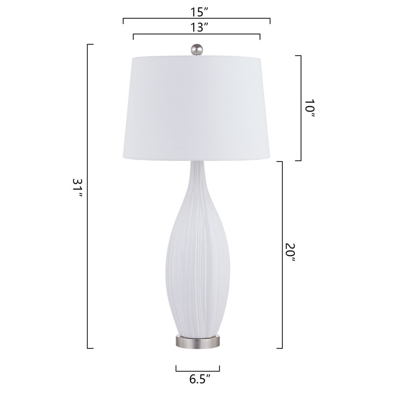 Leithgow 31" Standard White Porcelain Table Lamp Set