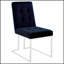 Chaise de salle à manger moderne à dossier capitonné avec pieds chromés pour une assise confortable et un rehaussement de salle à manger élégant