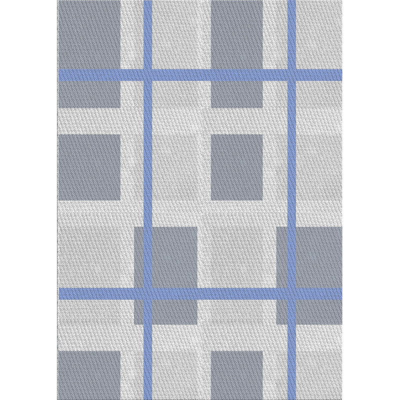 Tapis géométrique gris, Rectangle 4 pi x 6 pi