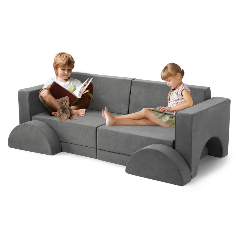 Akoya 60.2'' Modular Sofa, Blue