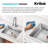 KRAUS Fairlane 25” ADA Compliant Undermount Single Bowl 18-Gauge Stainless Steel Kitchen Sink-123474586-123474588